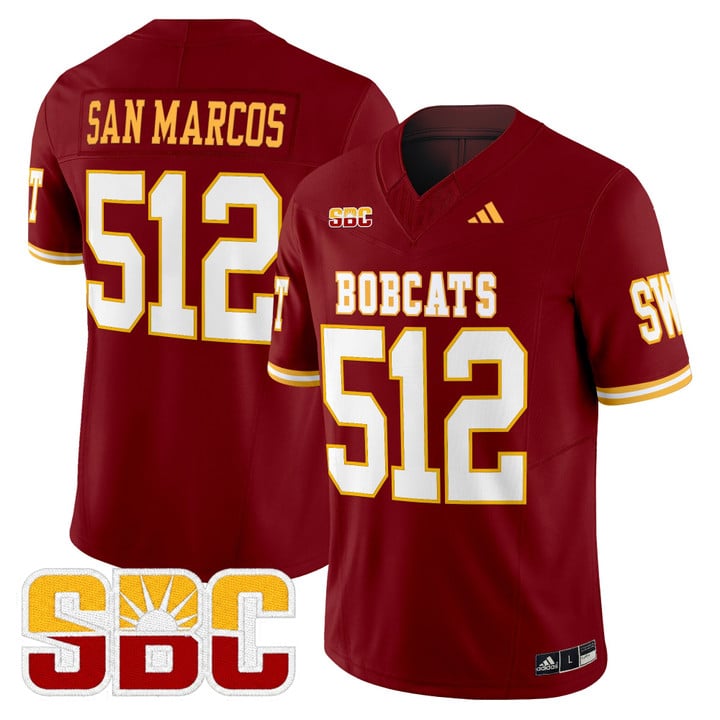 San Marcos Jersey #512 Texas State Bobcats 2025 Limited Stitched
