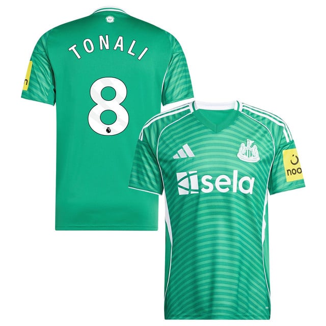 Sandro Tonali #8 Newcastle United 2025-26 Away Match Jersey – Green