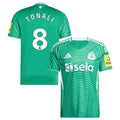 Sandro Tonali #8 Newcastle United 2025-26 Away Match Jersey – Green