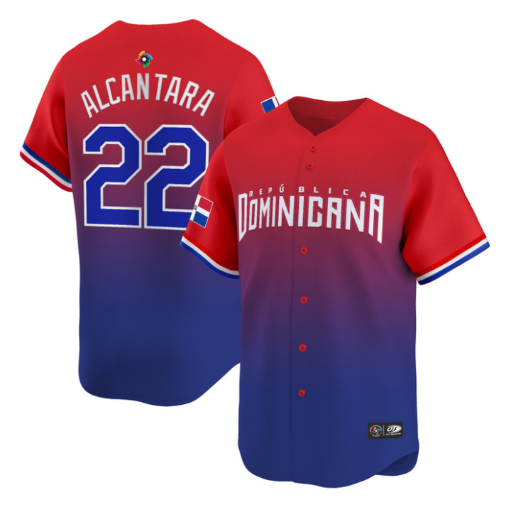 Sandy Alcantara Jersey #22 Dominican Republic Classic 2026 Roster Stitched