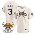 Sanji Jersey #3 Yankees One Piece Vapor Premier Stitched