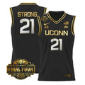 Sarah Strong Jersey #21 UConn Huskies 2026 Final Four Stitched Black Gold