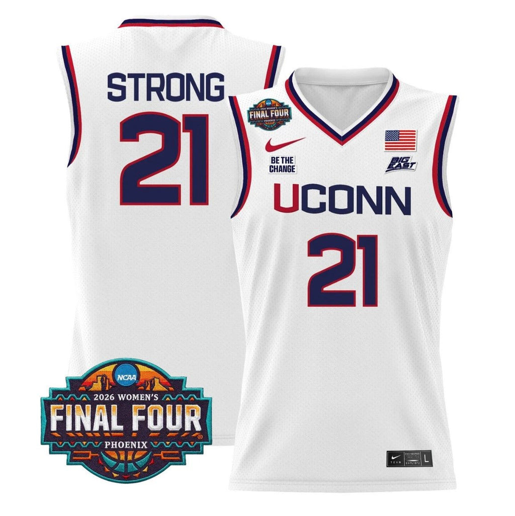 Sarah Strong Jersey #21 UConn Huskies 2026 Final Four Stitched White