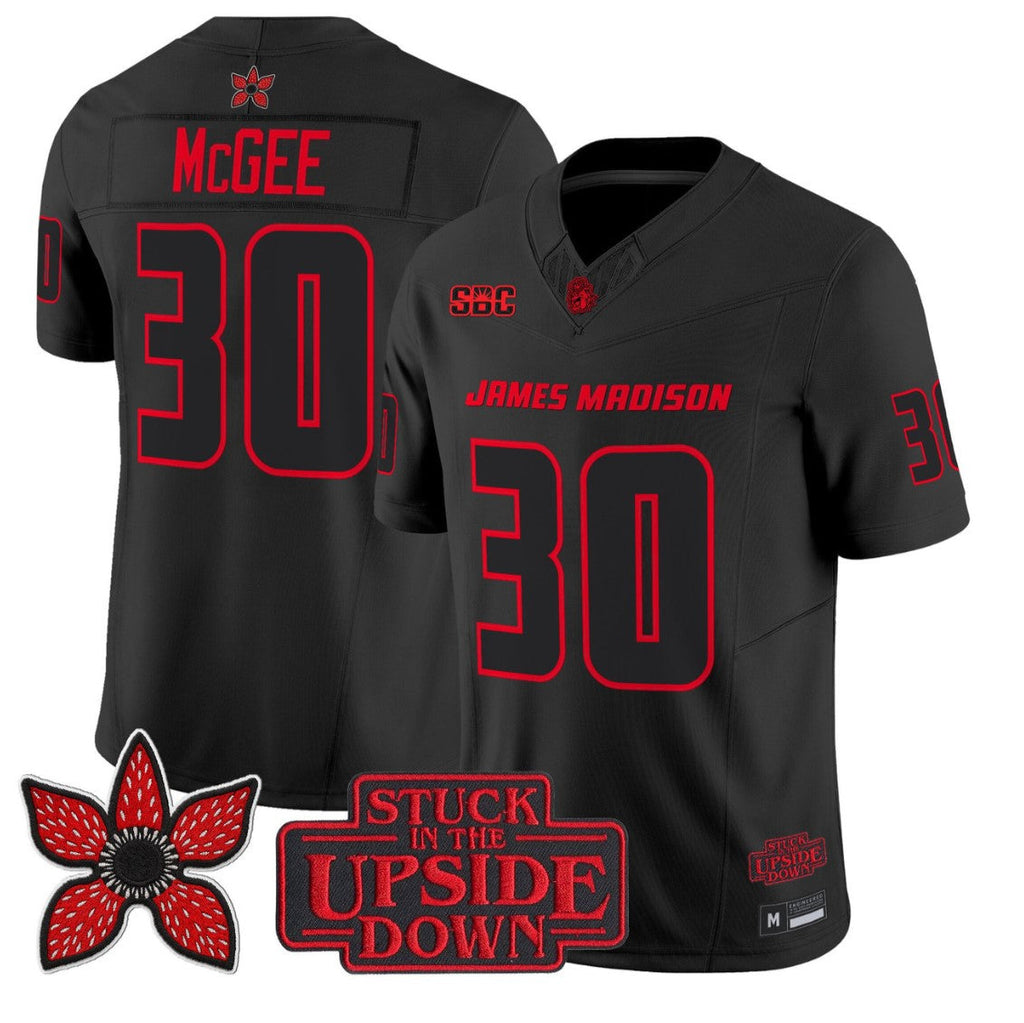 Scotty McGee Jersey #30 James Madison Dukes Stranger Things Edition Stitched
