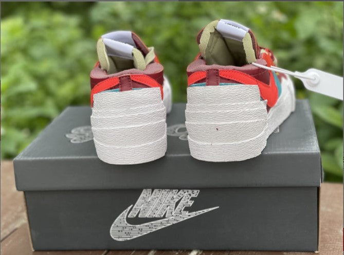 Sacai x KAWS x Blazer Low Team Red Shoes Sneakers