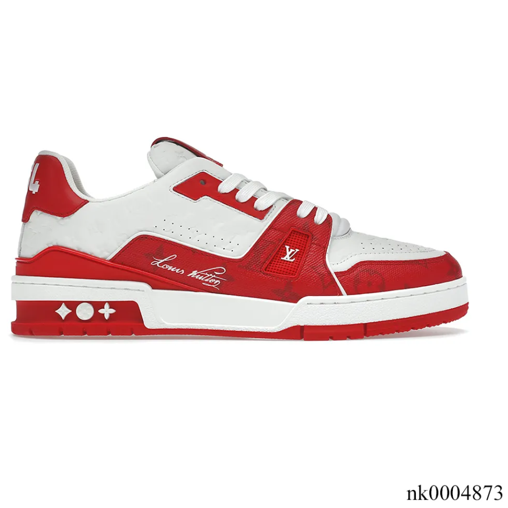 LV Trainer 54 Signature Red Shoes Sneakers
