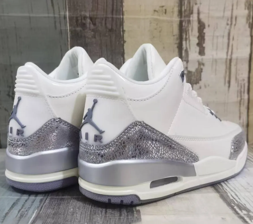 Air Jordan 3 SailMetallic Silver Shoes Sneakers