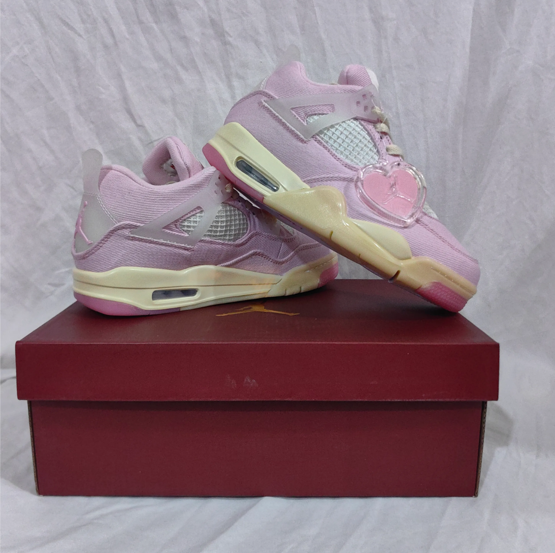 Air Jordan 4 Denim Iced Carmine Shoes Sneakers