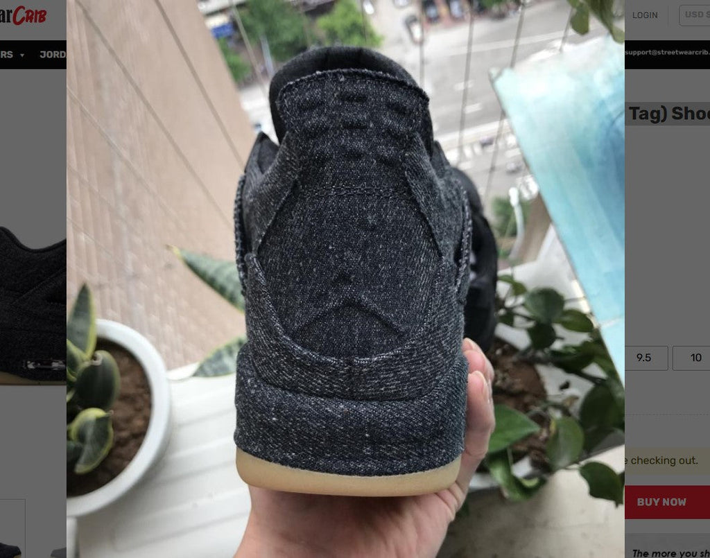 Air Jordan 4 Retro Levi’s Black (Levi’s Tag) Shoes Sneakers