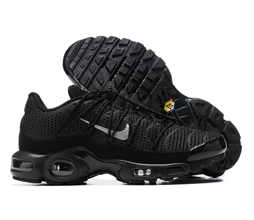 Air Max Plus Utility Black Metallic Silver Shoes Sneakers
