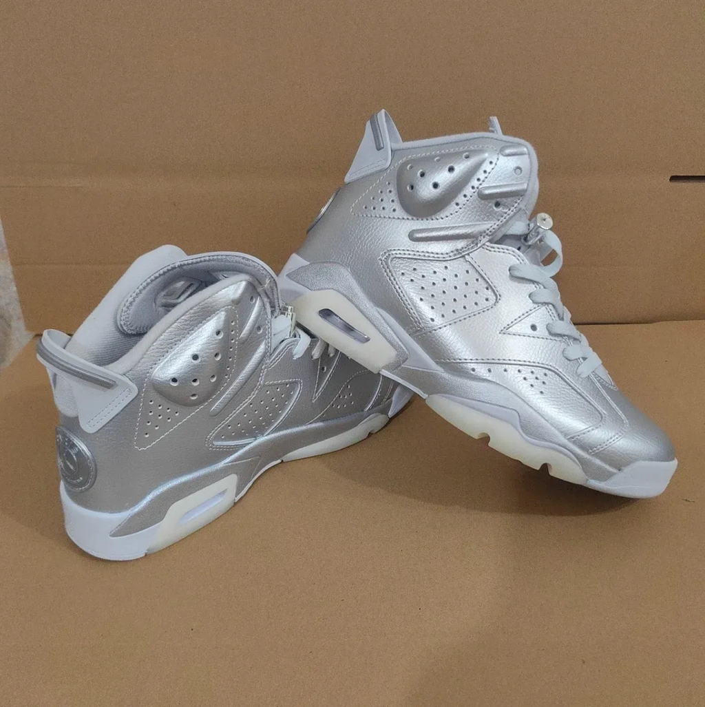 PSG x Air Jordan 6 Metallic Silver Shoes Sneaker