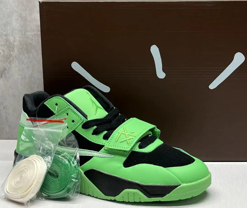 Travis Scott x Jumpman Jack Green Spark Shoes Sneakers