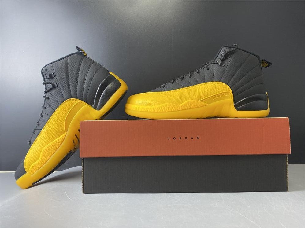 Air Jordan 12 Retro Black University Gold Shoes Sneakers