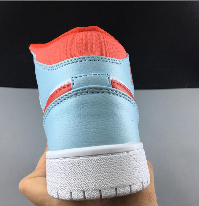 Air Jordan 1 Mid White Topaz Mist (GS) Shoes Sneakers