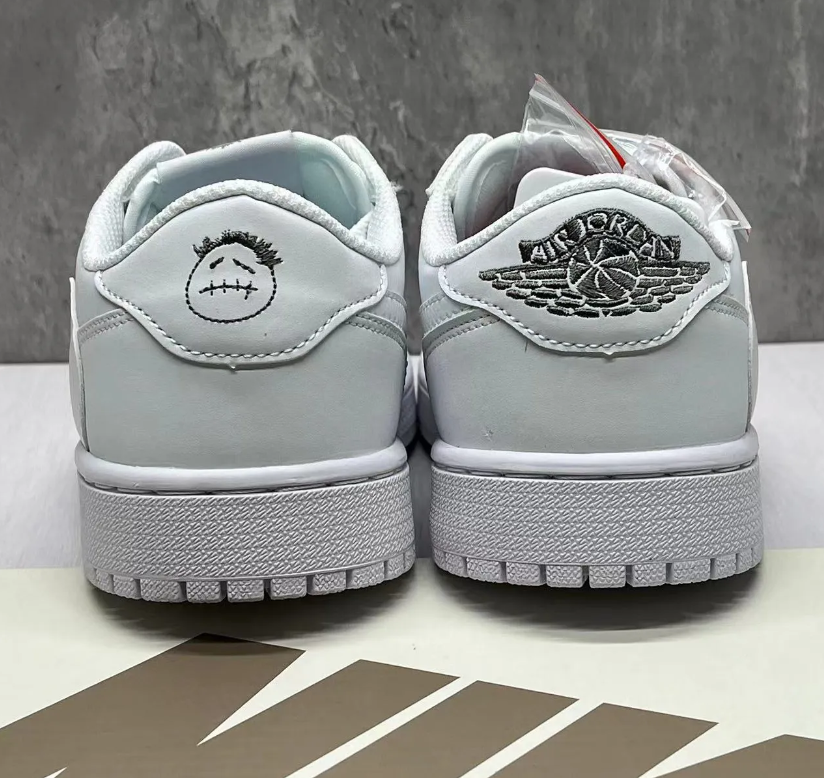 Travis Scott x AJ 1 Low White Party Shoes Sneakers