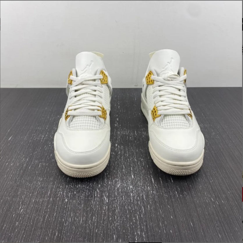 Air Jordan 4 Sail Metallic Gold Shoes Sneakers