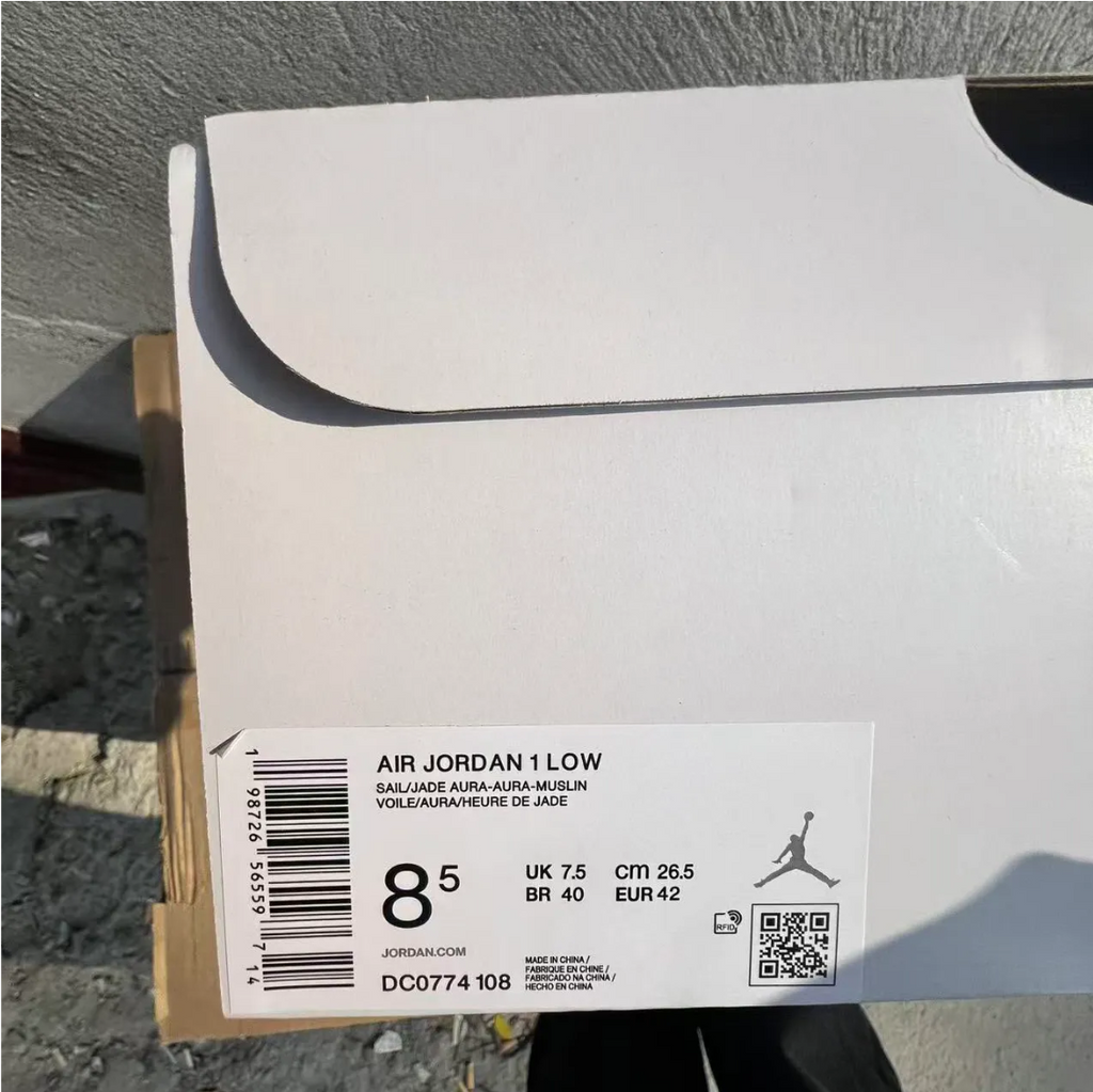 Air Jordan 1 Low Sail Aura Shoes Sneakers