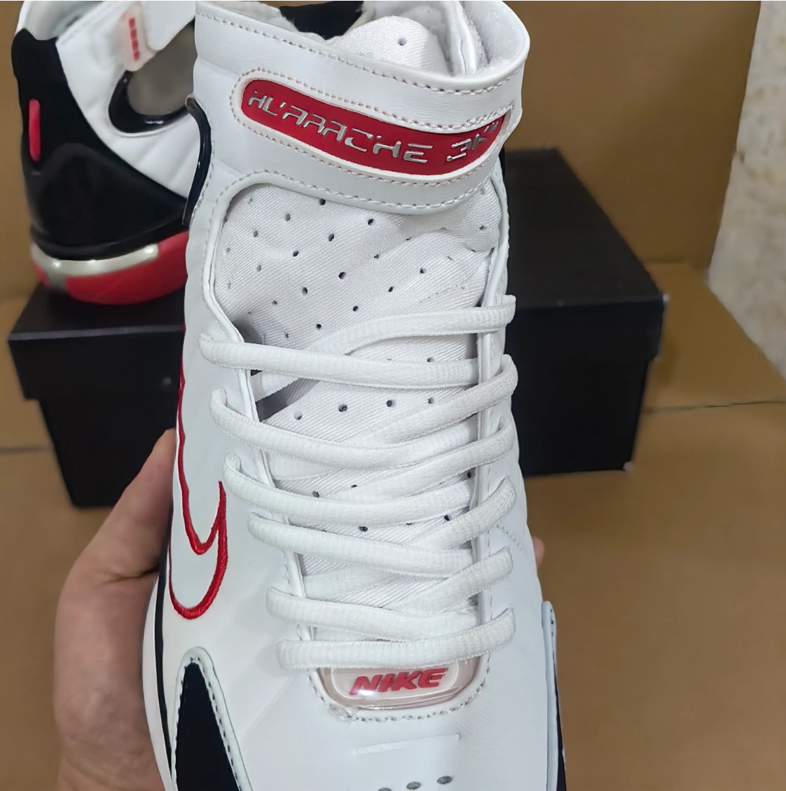 Air Zoom Huarache 2K4 White Varsity Red Shoes Sneakers