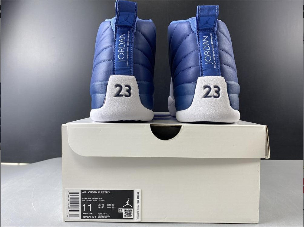 Air Jordan 12 Retro Stone Blue Shoes Sneakers