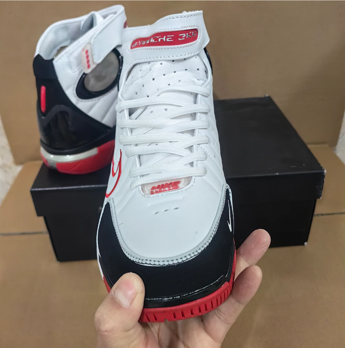 Air Zoom Huarache 2K4 White Varsity Red Shoes Sneakers