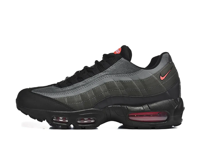 Air Max 95 Black Bright Crimson Shoes Sneakers