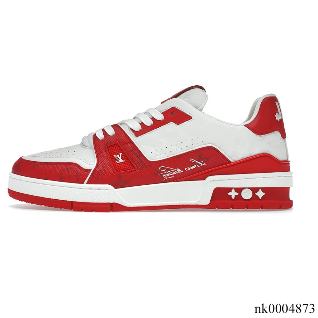 LV Trainer 54 Signature Red Shoes Sneakers