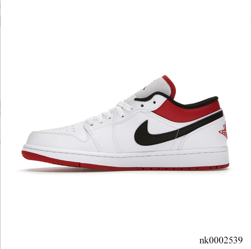 Air Jordan 1 Low White University Red Black Shoes Sneakers