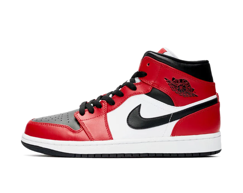 Air Jordan 1 Mid Chicago Toe Shoes Sneakers