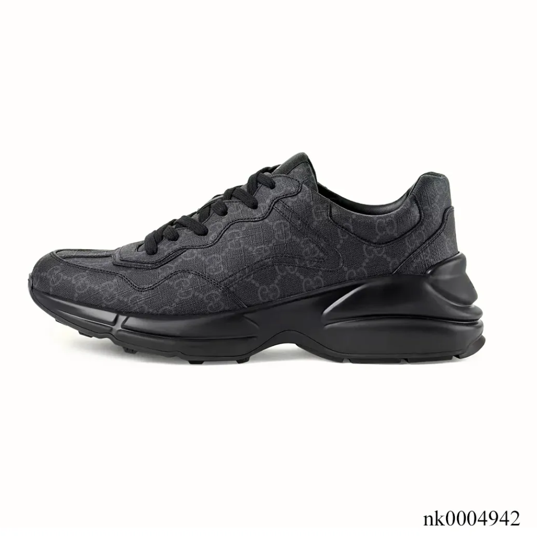 GG Rhyton Canvas ‘Black’ Shoes Sneakers