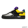 LV x Air Force 1 Low ‘Virgil Abloh Purple Metallic Silver’ Shoes Sneakers