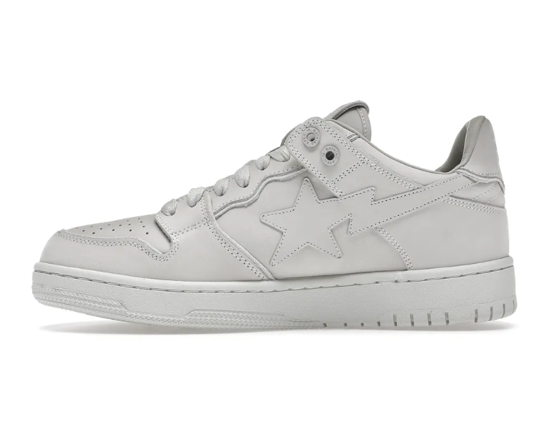 BAPE SK8 Sta Triple White Nubuck Shoes Sneakers