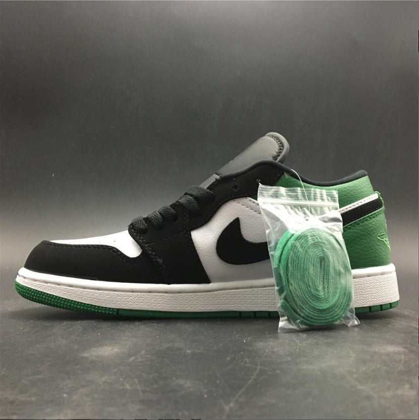 Air Jordan 1 Low White Black Mystic Green Shoes Sneakers