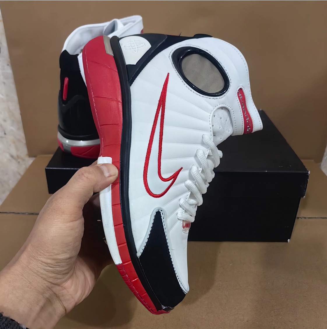 Air Zoom Huarache 2K4 White Varsity Red Shoes Sneakers