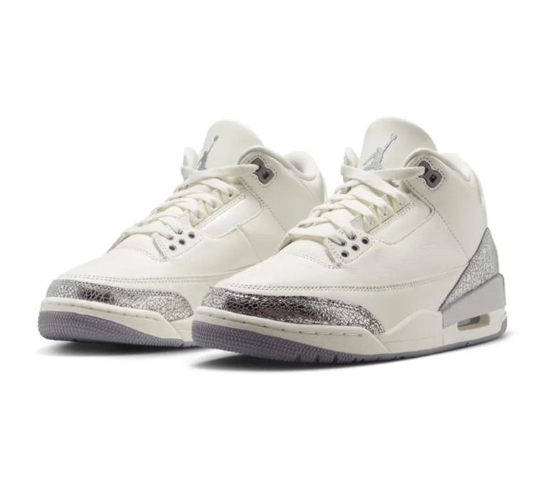 Air Jordan 3 SailMetallic Silver Shoes Sneakers