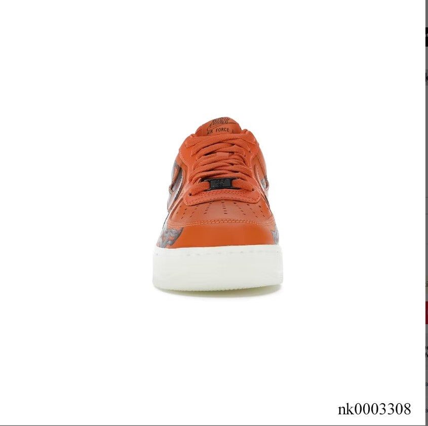 Air Force 1 Orange Skeleton Shoes Sneakers