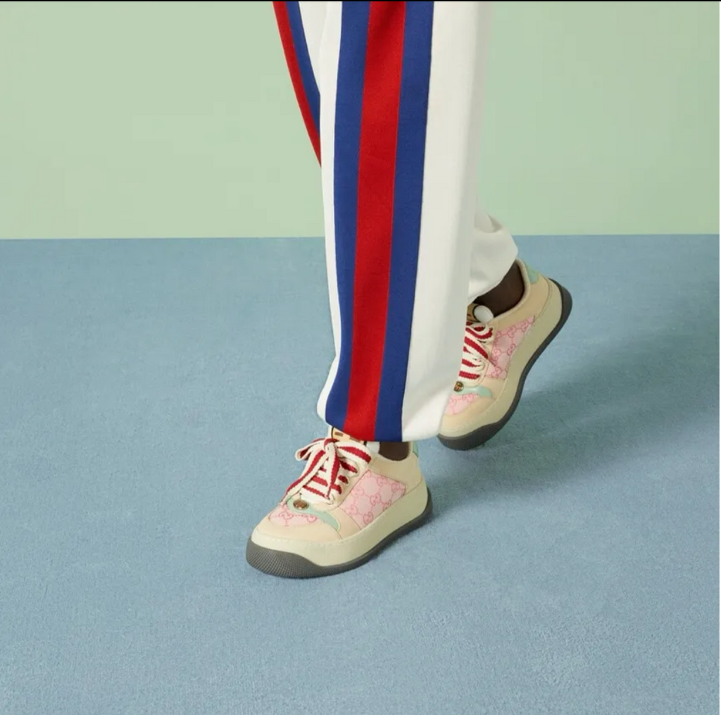 GG Canvas and Leather Shoes Sneakers