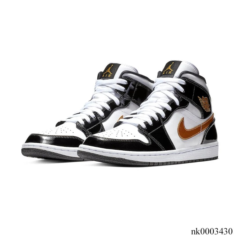 Air Jordan 1 Mid SE Black Gold Shoes Sneakers