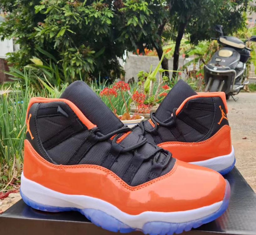 Air Jordan 11 Orange Black Shoes Sneakers