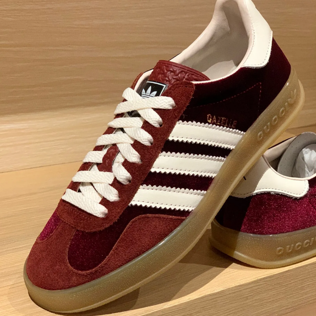 GG x AD Gazelle ‘Burgundy Velvet’ Shoes Sneakers