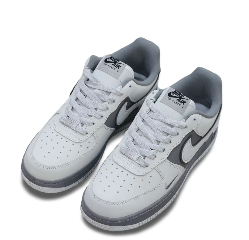 Air Force 1 Double White Grey Shadow Shoes Sneakers
