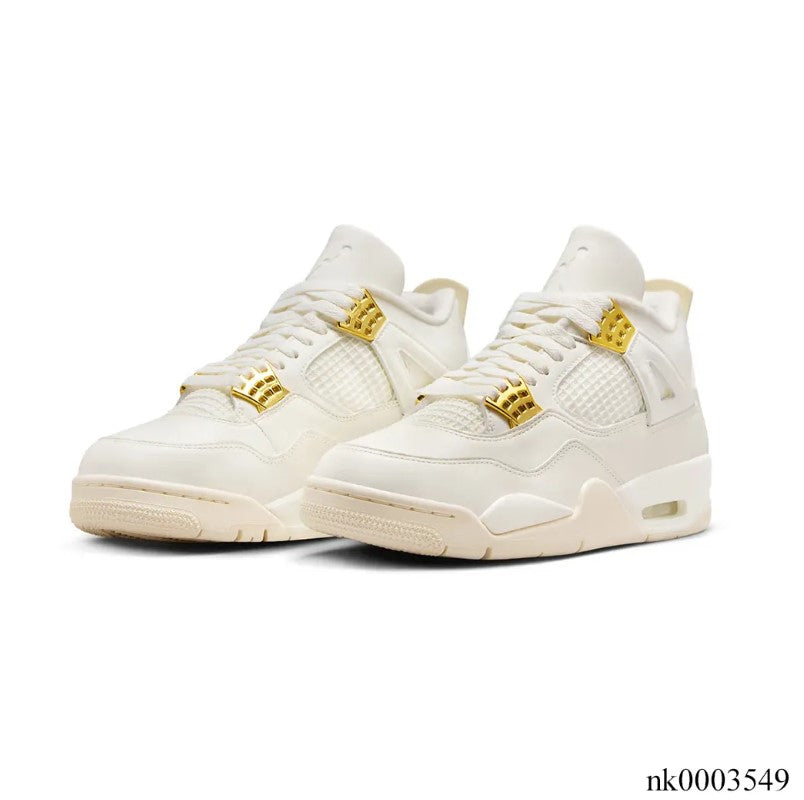 Air Jordan 4 Sail Metallic Gold Shoes Sneakers