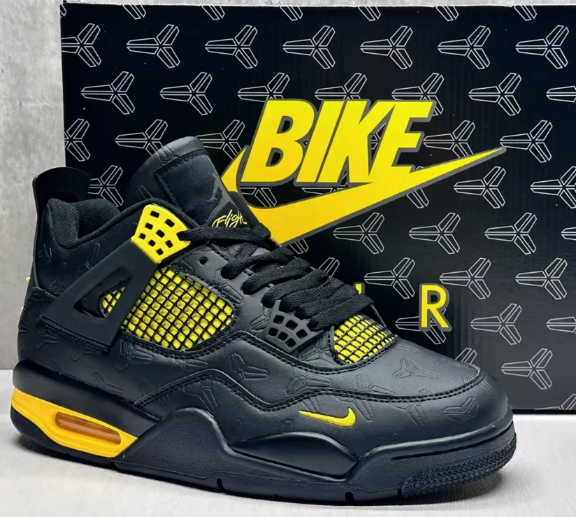 Nigel Sylvester x Kobe Bryant x Air Jordan 4 Thunder Shoes Sneakers