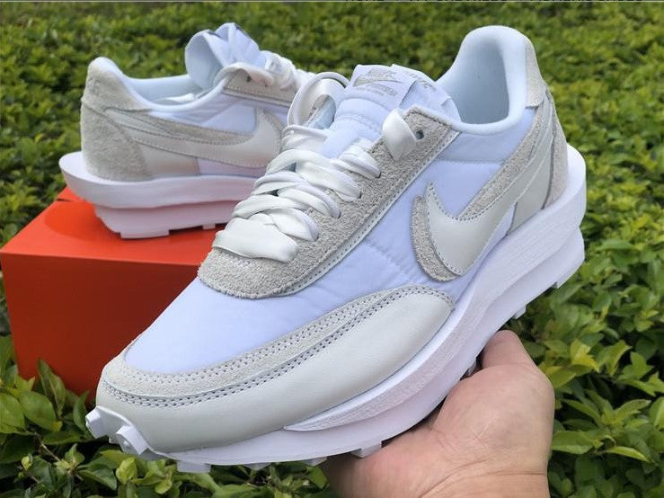 Sacai x LDWaffle White Nylon Shoes Sneakers
