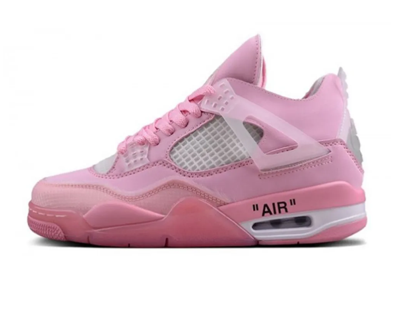 OW X AJ 4 Pink Shoes Sneakers