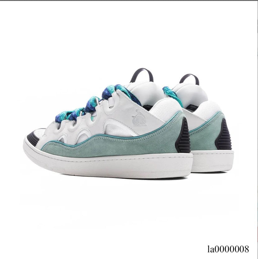 Lanvin Curb Sneaker White Blue Shoes Sneakers – la0000008