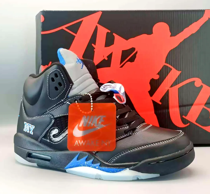 Awake NY x Air Jordan 5 Racer Blue Shoes Sneakers
