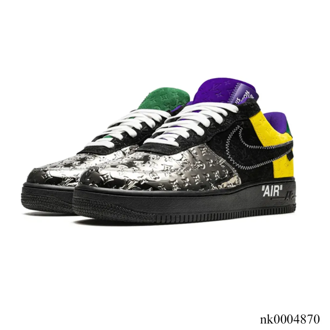 LV x Air Force 1 Low ‘Virgil Abloh Purple Metallic Silver’ Shoes Sneakers