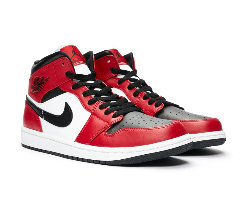 Air Jordan 1 Mid Chicago Toe Shoes Sneakers