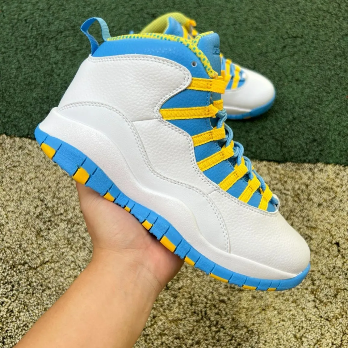 Air Jordan 10 Carolina Blue Yellow Shoes Sneakers