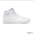 Air Jordan 1 Mid White Pure Platinum Shoes Sneakers